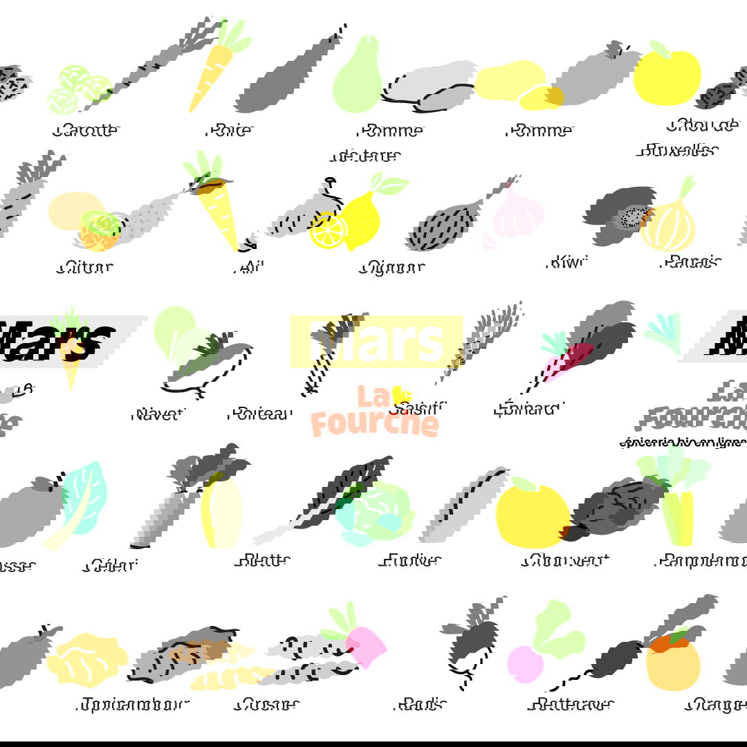 Calendrier des fruits et légumes de saison